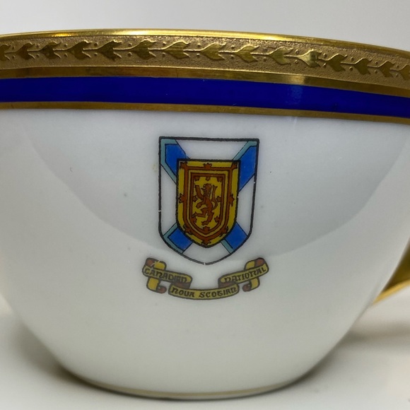 EUC VTG Wm. Guerin & Co France Limoges Teacup Saucer Heavily Gilded Scotland - Picture 7 of 10